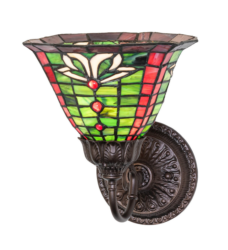Meyda Tiffany 275656 One Light Wall Sconce, Mahogany Bronze