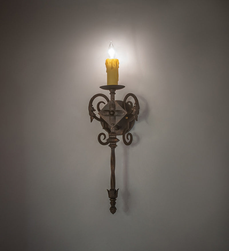 Meyda Tiffany 275904 One Light Wall Sconce, Gilded Tobacco