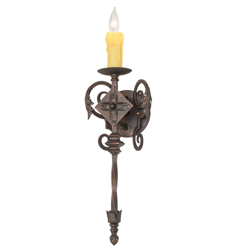 Meyda Tiffany 275904 One Light Wall Sconce, Gilded Tobacco