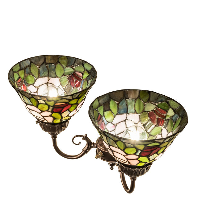 Meyda Tiffany 31121 Two Light Wall Sconce, Mahogany Bronze