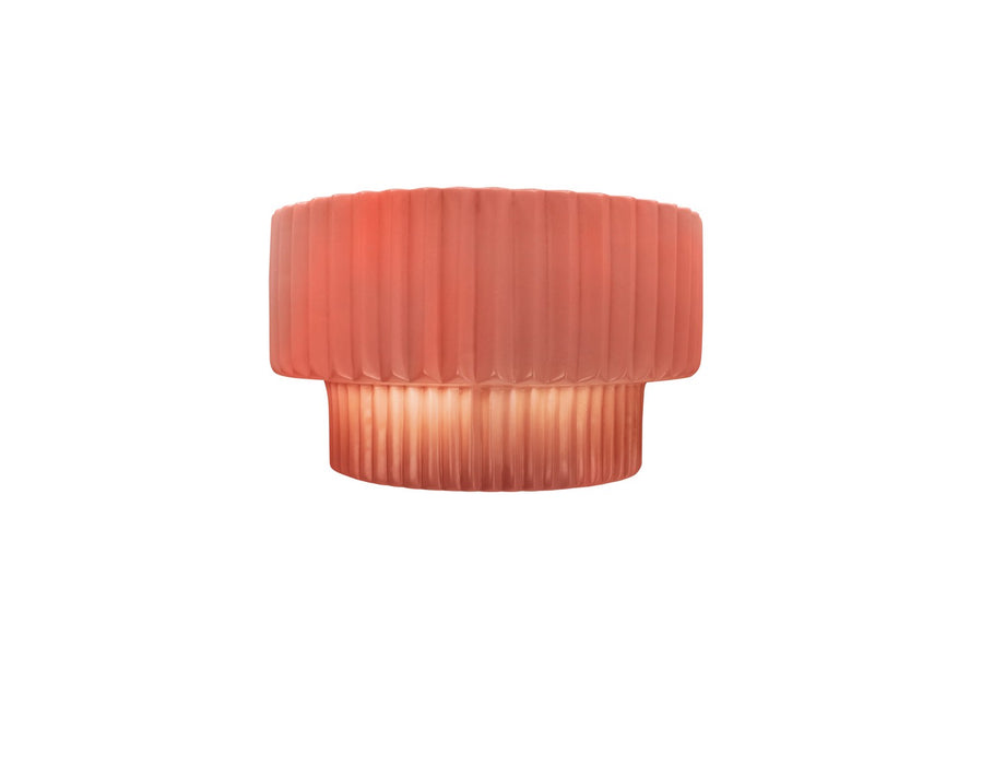Justice Designs CER-5780-BSH One Light Wall Sconce, Gloss Blush