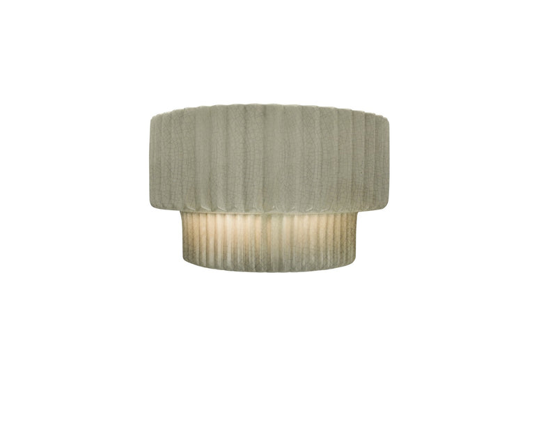 Justice Designs CER-5780-CKC One Light Wall Sconce, Celadon Green Crackle