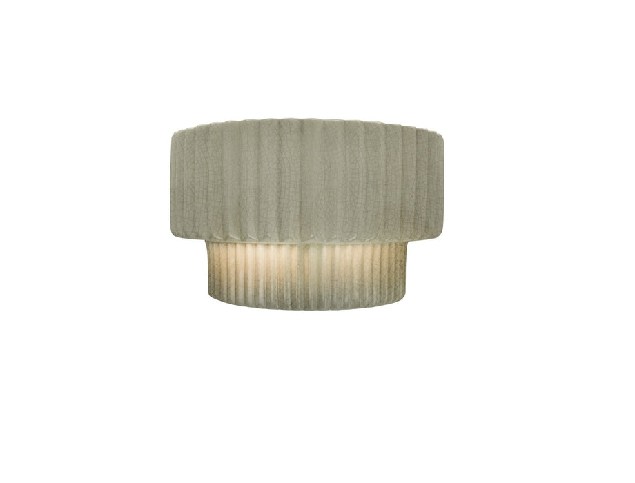 Justice Designs CER-5780-CKC One Light Wall Sconce, Celadon Green Crackle