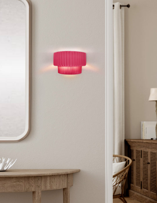 Justice Designs CER-5780-CRSE One Light Wall Sconce, Cerise