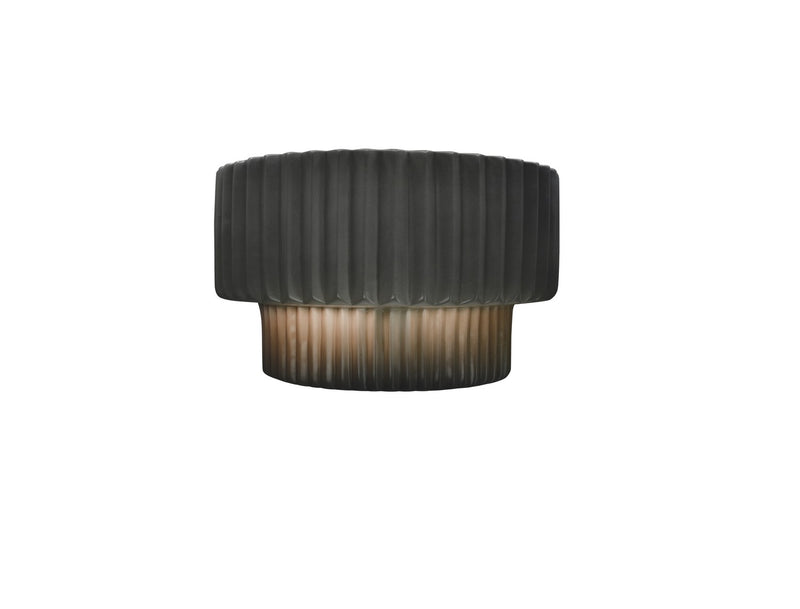 Justice Designs CER-5780-GRY One Light Wall Sconce, Gloss Grey