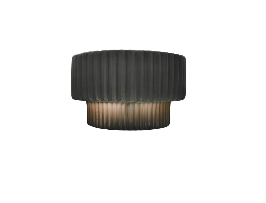 Justice Designs CER-5780-GRY One Light Wall Sconce, Gloss Grey