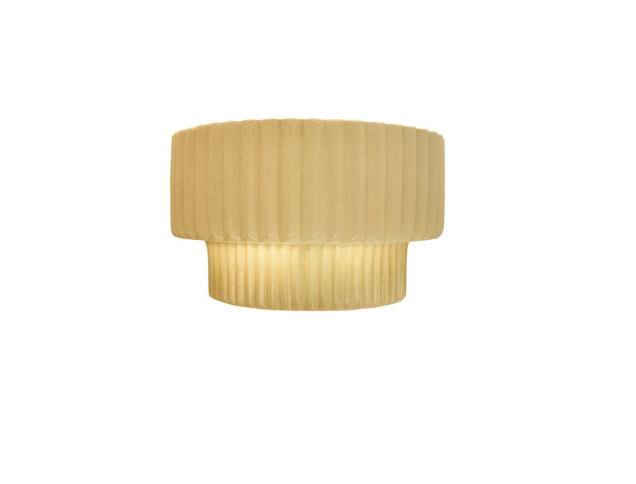 Justice Designs CER-5780-MYLW One Light Wall Sconce, Muted Yellow