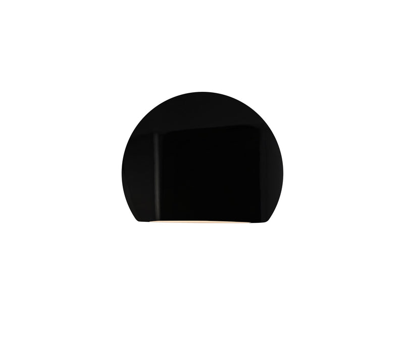 Justice Designs CER-5790-BKMT LED Wall Sconce, Gloss Black w/ Matte White