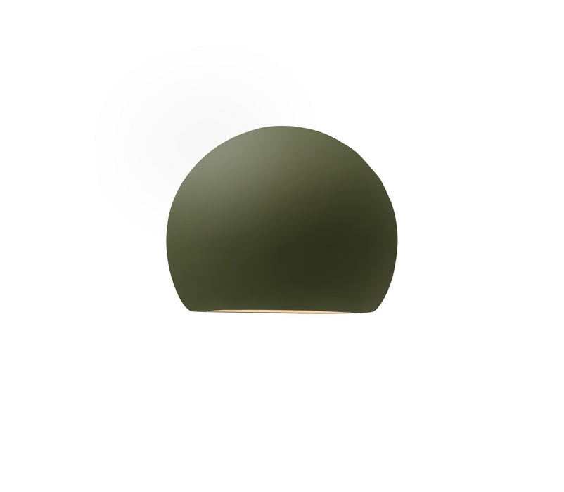 Justice Designs CER-5790-PWGN LED Wall Sconce, Pewter Green