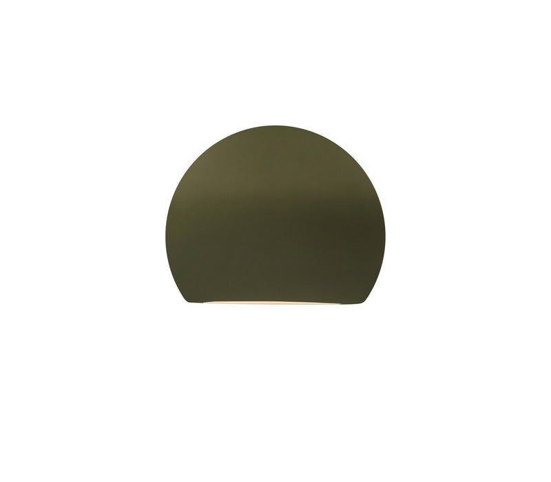 Justice Designs CER-5790W-MGRN LED Outdoor Wall Sconce, Matte Green