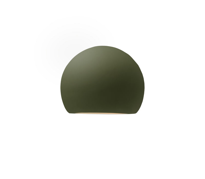 Justice Designs CER-5790W-PWGN LED Outdoor Wall Sconce, Pewter Green