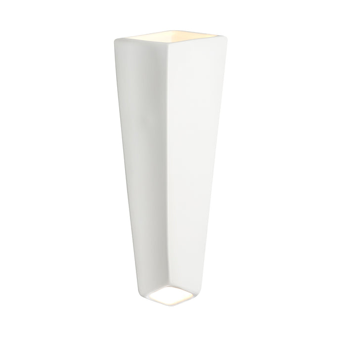 Justice Designs CER-5825-WTWT LED Wall Sconce, Gloss White