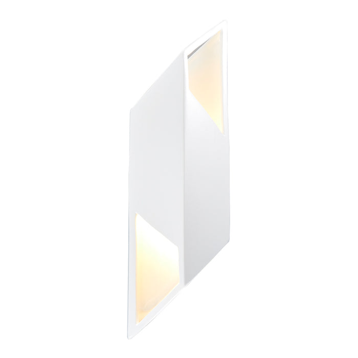 Justice Designs CER-5845-WHT LED Wall Sconce, Gloss White
