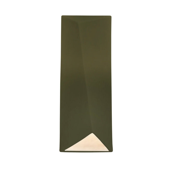 Justice Designs CER-5890W-MGRN LED Outdoor Wall Sconce, Matte Green