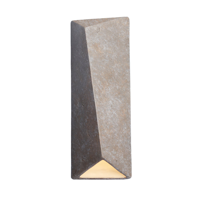 Justice Designs CER-5897-TRAM LED Wall Sconce, Mocha Travertine