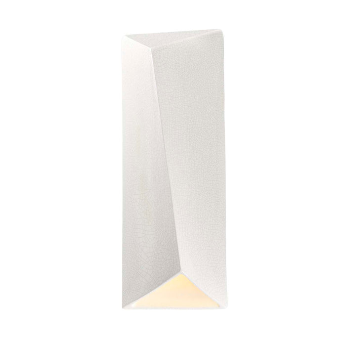 Justice Designs CER-5897W-CRK LED Wall Sconce, White Crackle