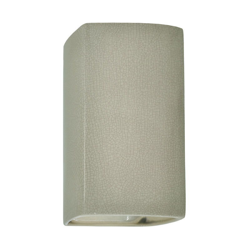 Justice Designs CER-5910-CKC Wall Sconce, Celadon Green Crackle