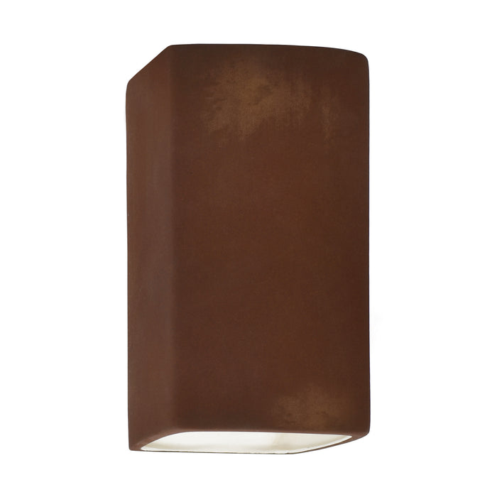 Justice Designs CER-5910-RRST Wall Sconce, Real Rust