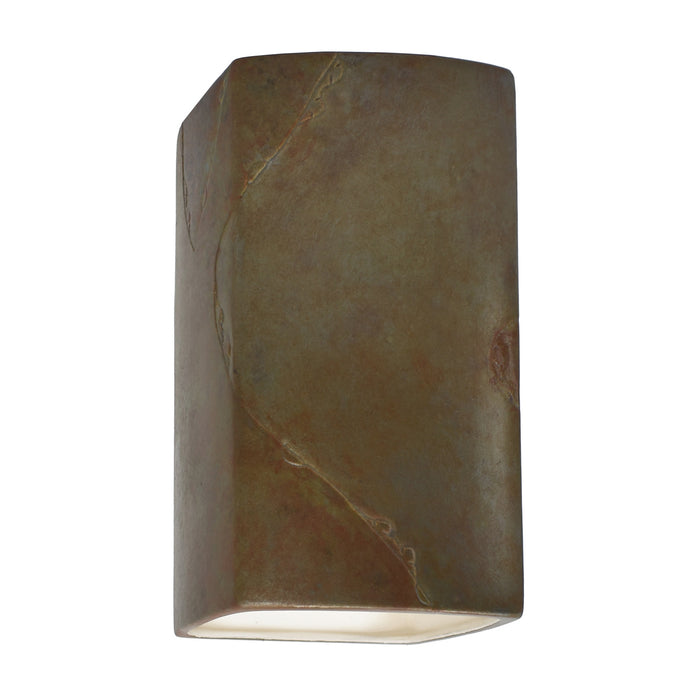 Justice Designs CER-5910-SLTR Wall Sconce, Tierra Red Slate