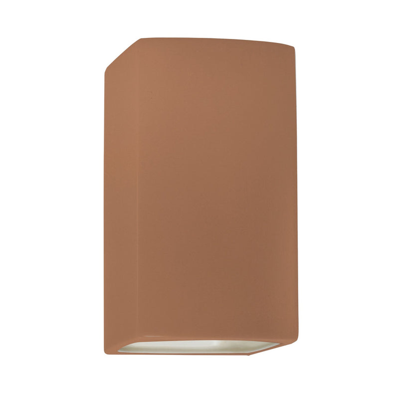 Justice Designs CER-5910W-ADOB One Light Outdoor Wall Sconce, Adobe