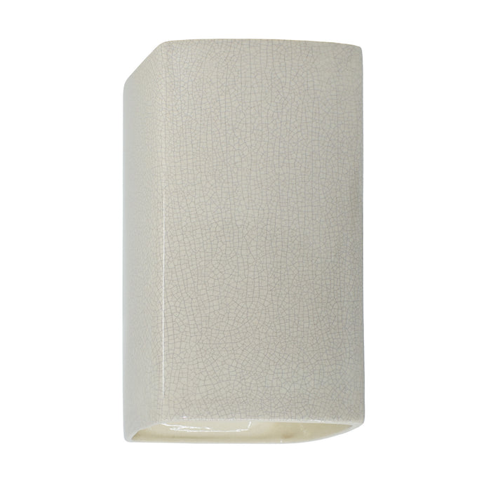 Justice Designs CER-5915-CRK Wall Sconce, White Crackle
