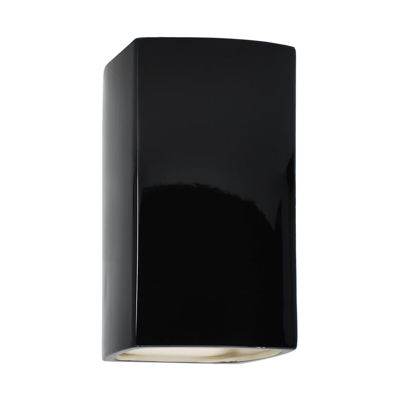 Justice Designs CER-5915W-BLK LED Wall Sconce, Gloss Black