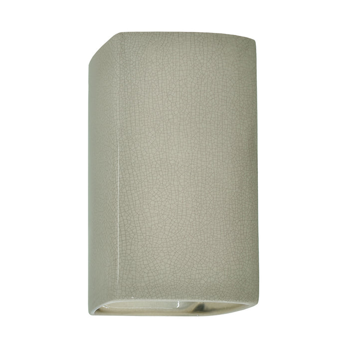 Justice Designs CER-5915W-CKC LED Wall Sconce, Celadon Green Crackle