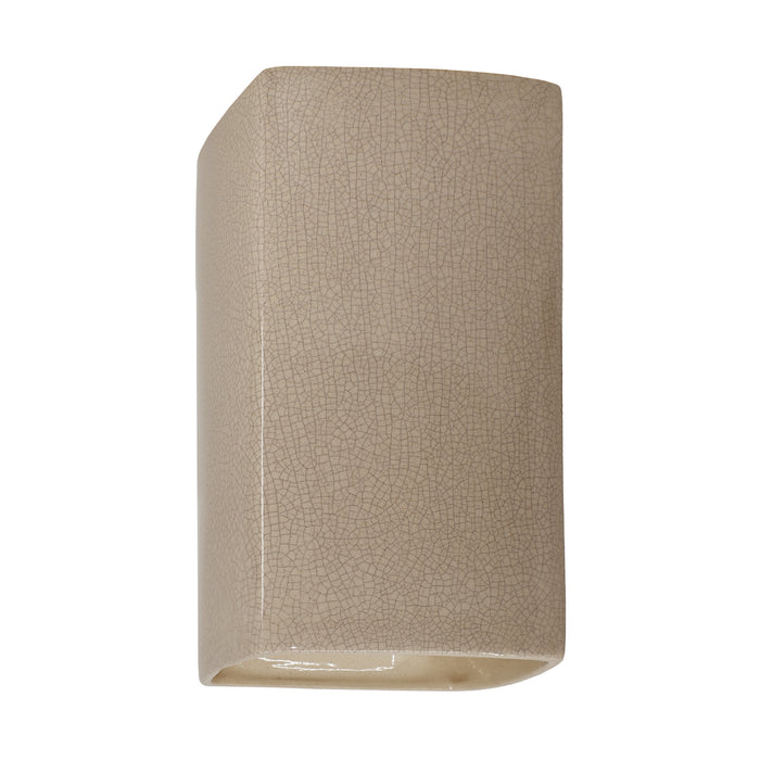 Justice Designs CER-5915W-CKS LED Wall Sconce, Sienna Brown Crackle