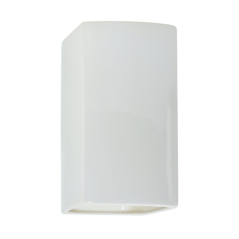 Justice Designs CER-5915-WHT Wall Sconce, Gloss White