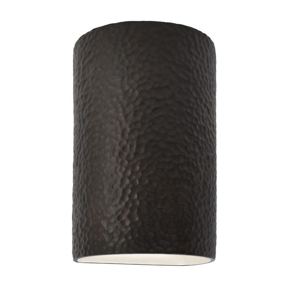Justice Designs CER-5940-HMIR Wall Sconce, Hammered Iron