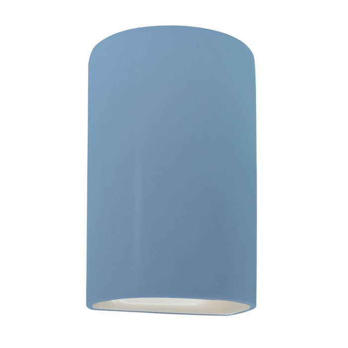 Justice Designs CER-5940W-SKBL One Light Outdoor Wall Sconce, Sky Blue