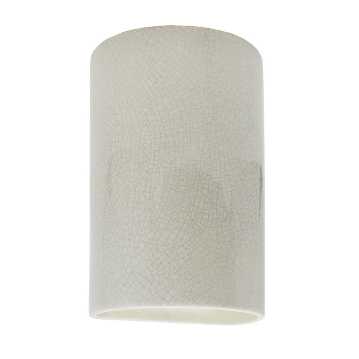 Justice Designs CER-5945-CRK Wall Sconce, White Crackle