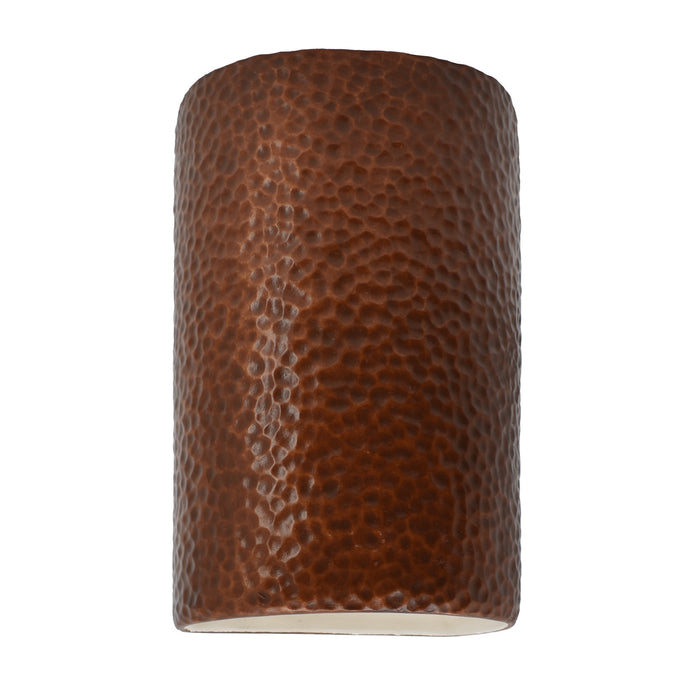 Justice Designs CER-5945-HMCP Wall Sconce, Hammered Copper