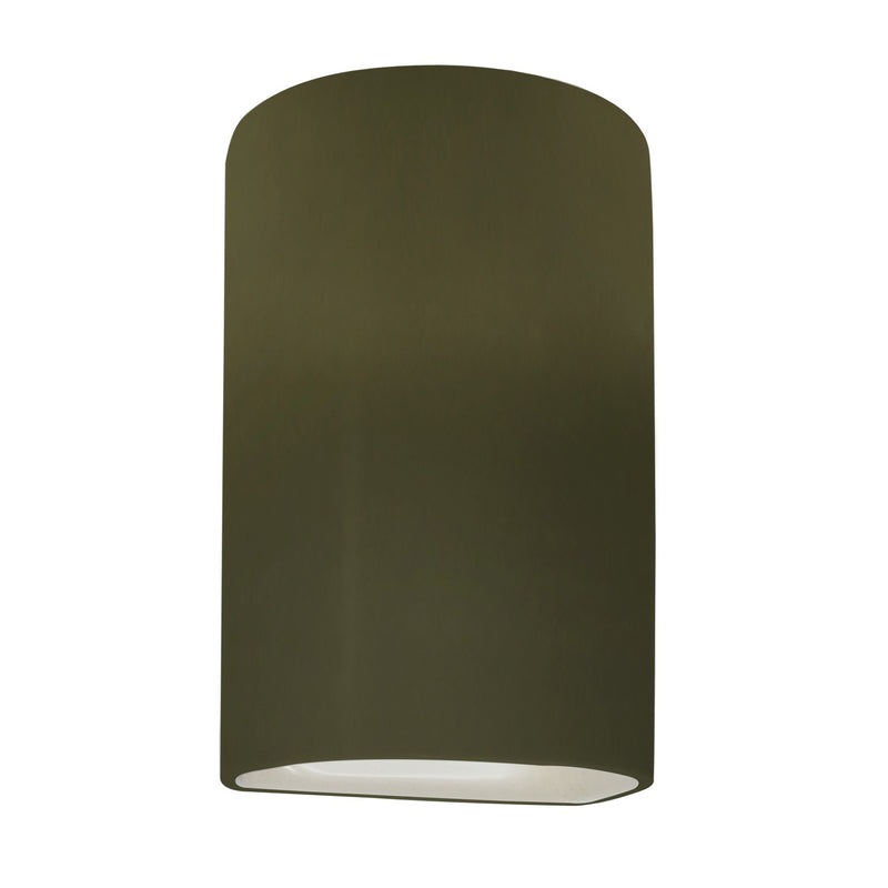 Justice Designs CER-5945-MGRN One Light Wall Sconce, Matte Green