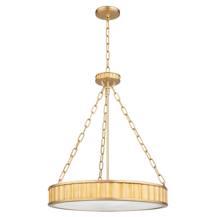 Hudson Valley 902-AGB Five Light Pendant, Aged Brass
