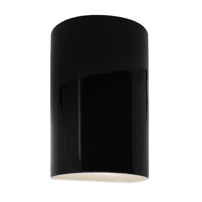 Justice Designs CER-5945W-BLK LED Wall Sconce, Gloss Black