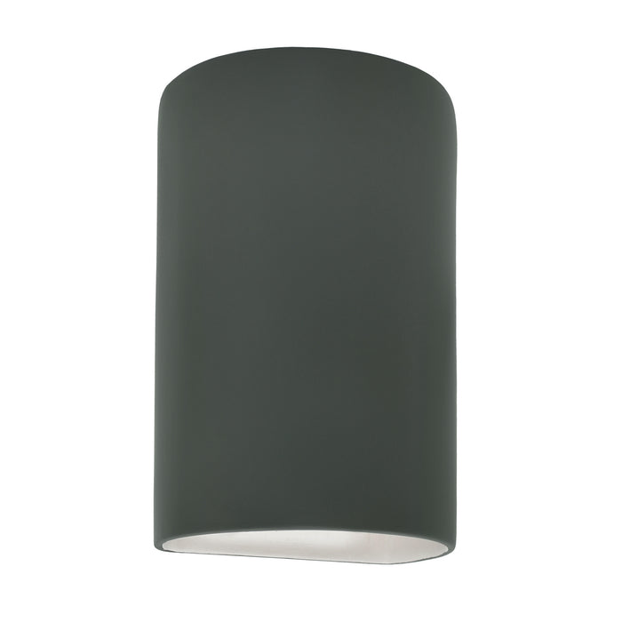Justice Designs CER-5945W-PWGN LED Wall Sconce, Pewter Green