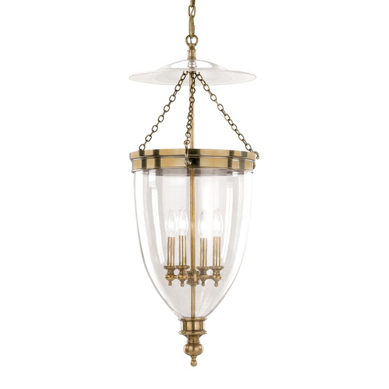 Hudson Valley 143-AGB Four Light Pendant, Aged Brass