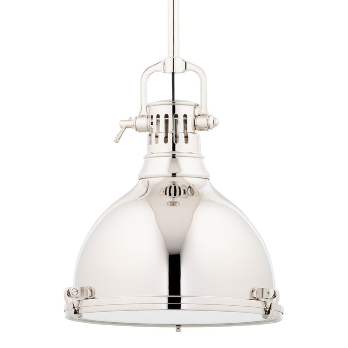 Hudson Valley 2212-PN One Light Pendant, Polished Nickel
