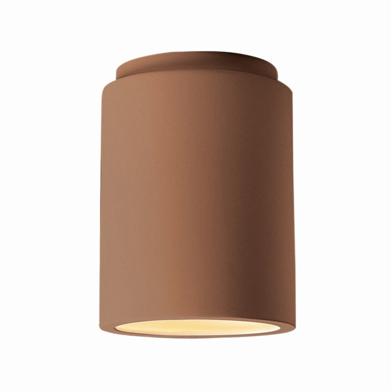 Justice Designs CER-6100-ADOB One Light Flush-Mount, Adobe