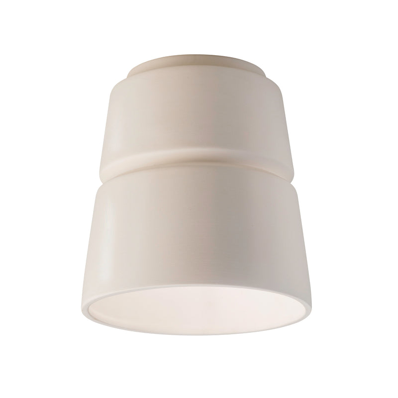 Justice Designs CER-6150-MAT One Light Flush-Mount, Matte White