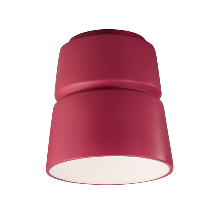 Justice Designs CER-6150W-CRSE One Light Outdoor Flush-Mount, Cerise