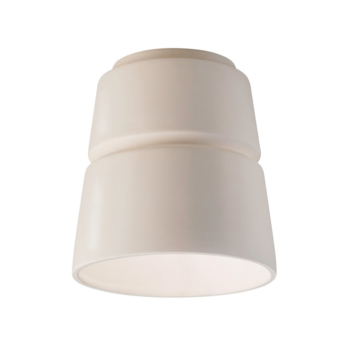 Justice Designs CER-6150W-MAT One Light Outdoor Flush-Mount, Matte White