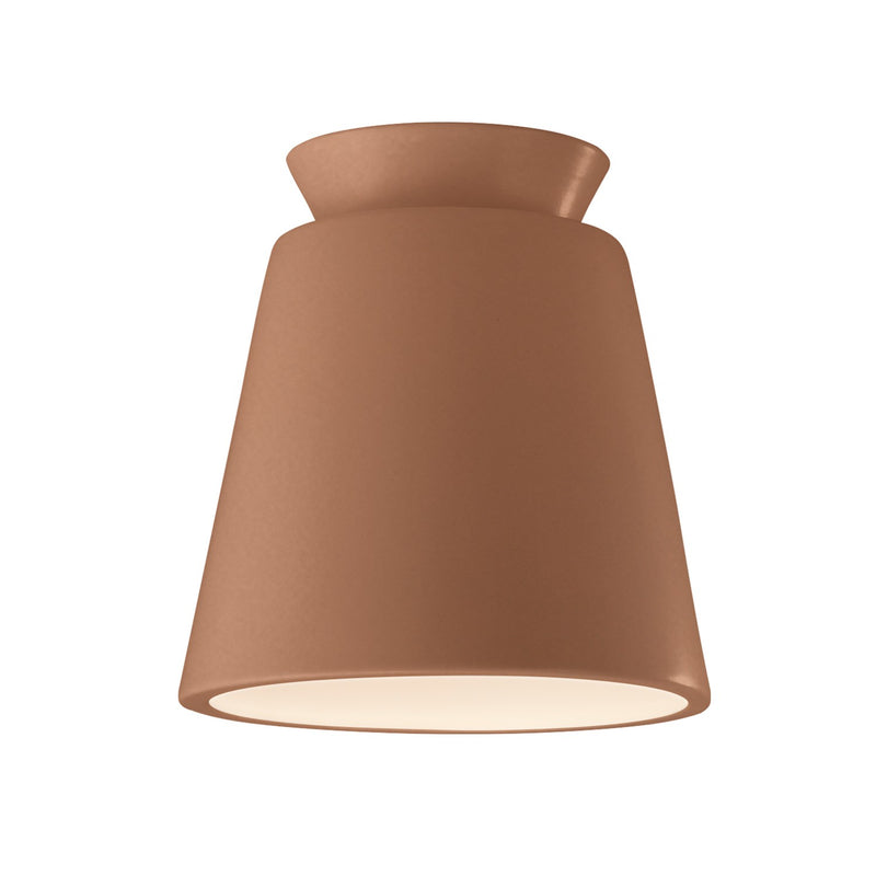 Justice Designs CER-6170-ADOB One Light Flush-Mount, Adobe