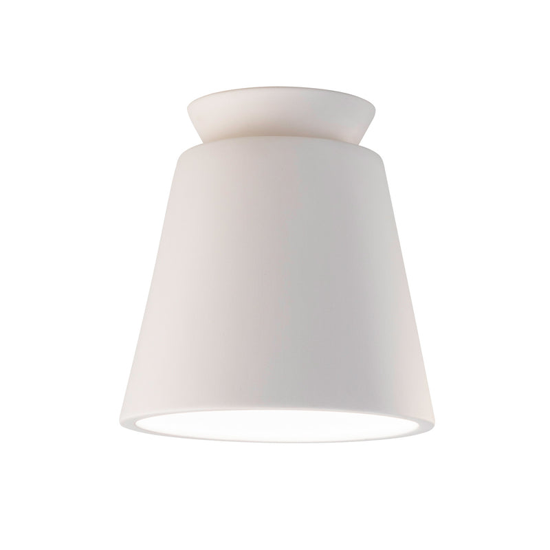 Justice Designs CER-6170-BIS One Light Flush-Mount, Bisque