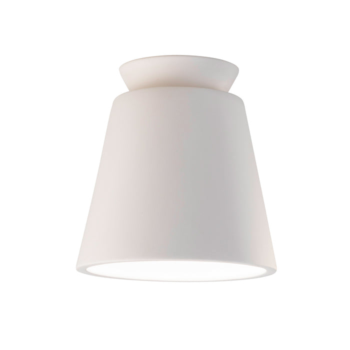 Justice Designs CER-6170W-BIS One Light Outdoor Flush-Mount, Bisque