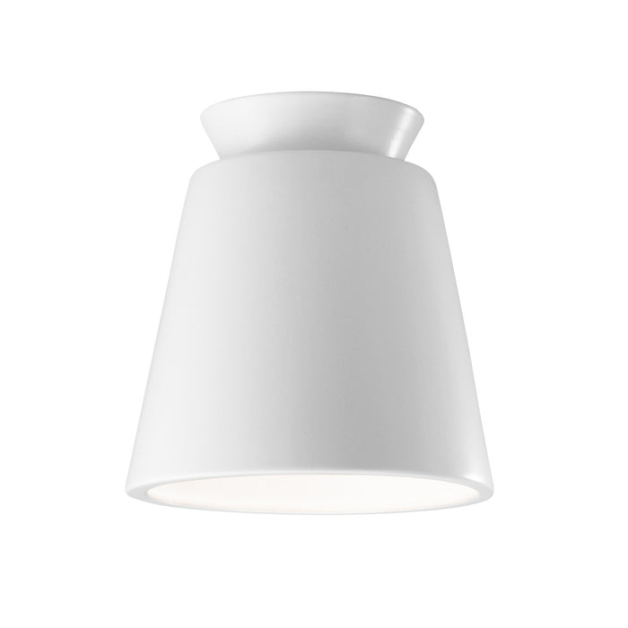 Justice Designs CER-6170-WHT One Light Flush-Mount, Gloss White