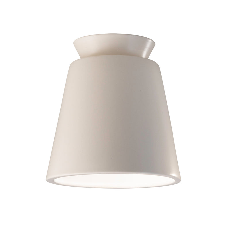 Justice Designs CER-6170W-MAT One Light Outdoor Flush-Mount, Matte White
