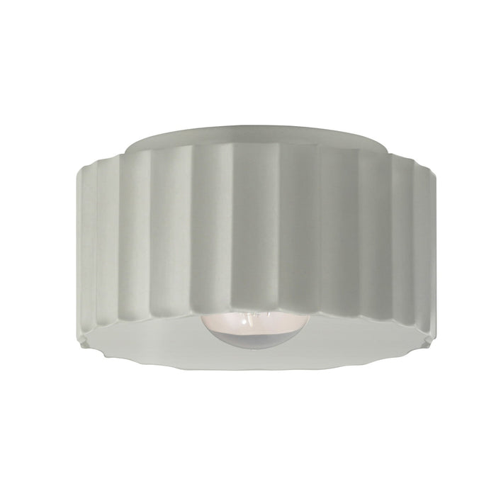 Justice Designs CER-6185-MAT One Light Flush-Mount, Matte White