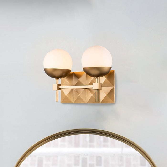 Lucas + McKearn BB1005LG-2 Two Light Bath, Lacquered Gold
